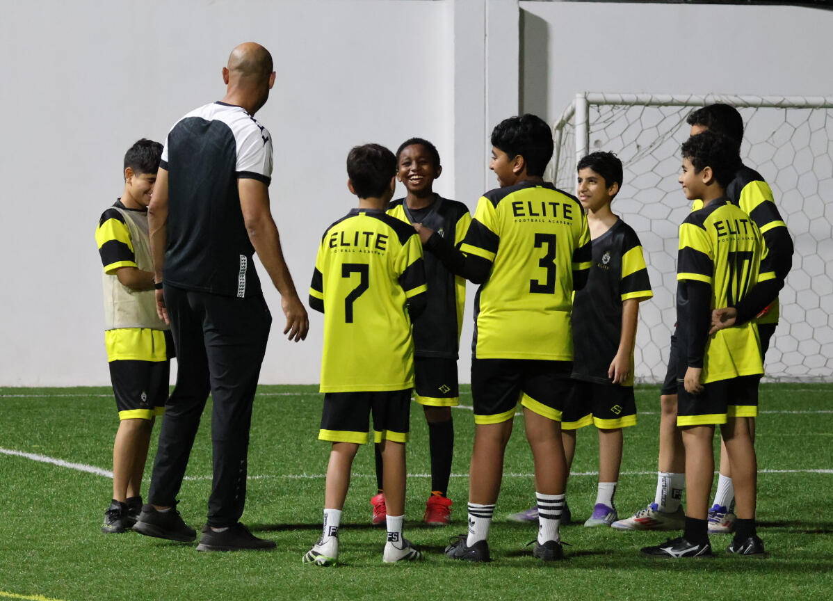 Teamwork at Elite Football Academy In Seeb