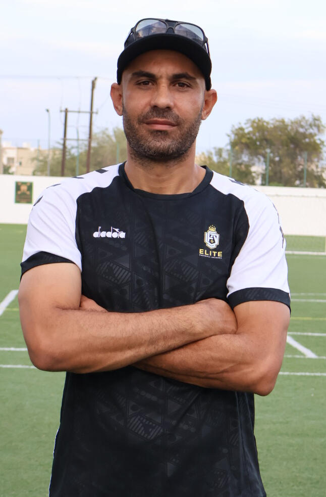 Coach Taieb at Elite Football Academy Oman
